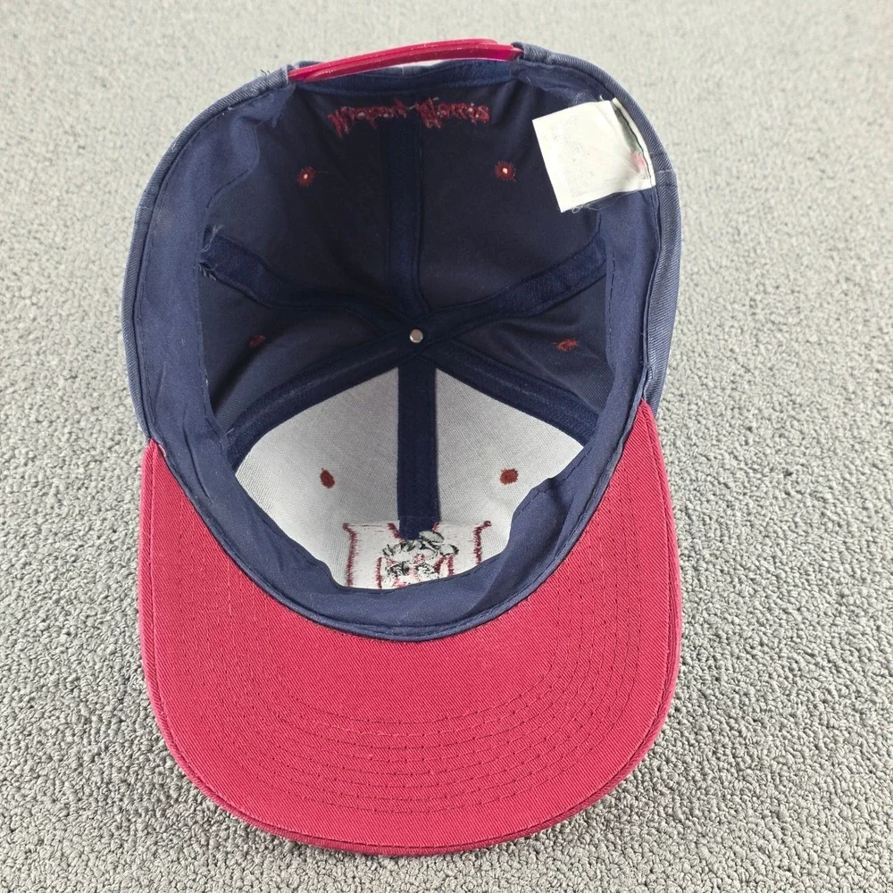 Disney Mickey Mouse‎ Snapback Hat Mens Navy Red Vintage Embroidered OSFM